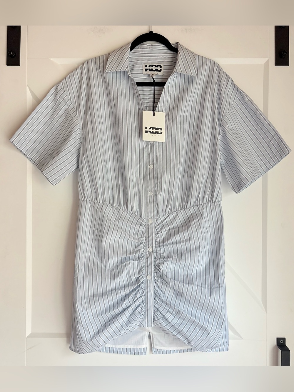 NWT KBB by Kahlana Target Collab Ruched Stripe Shirt Dress M